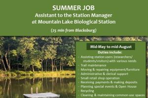 Now hiring! Seasonal Assistants to the Station Manager